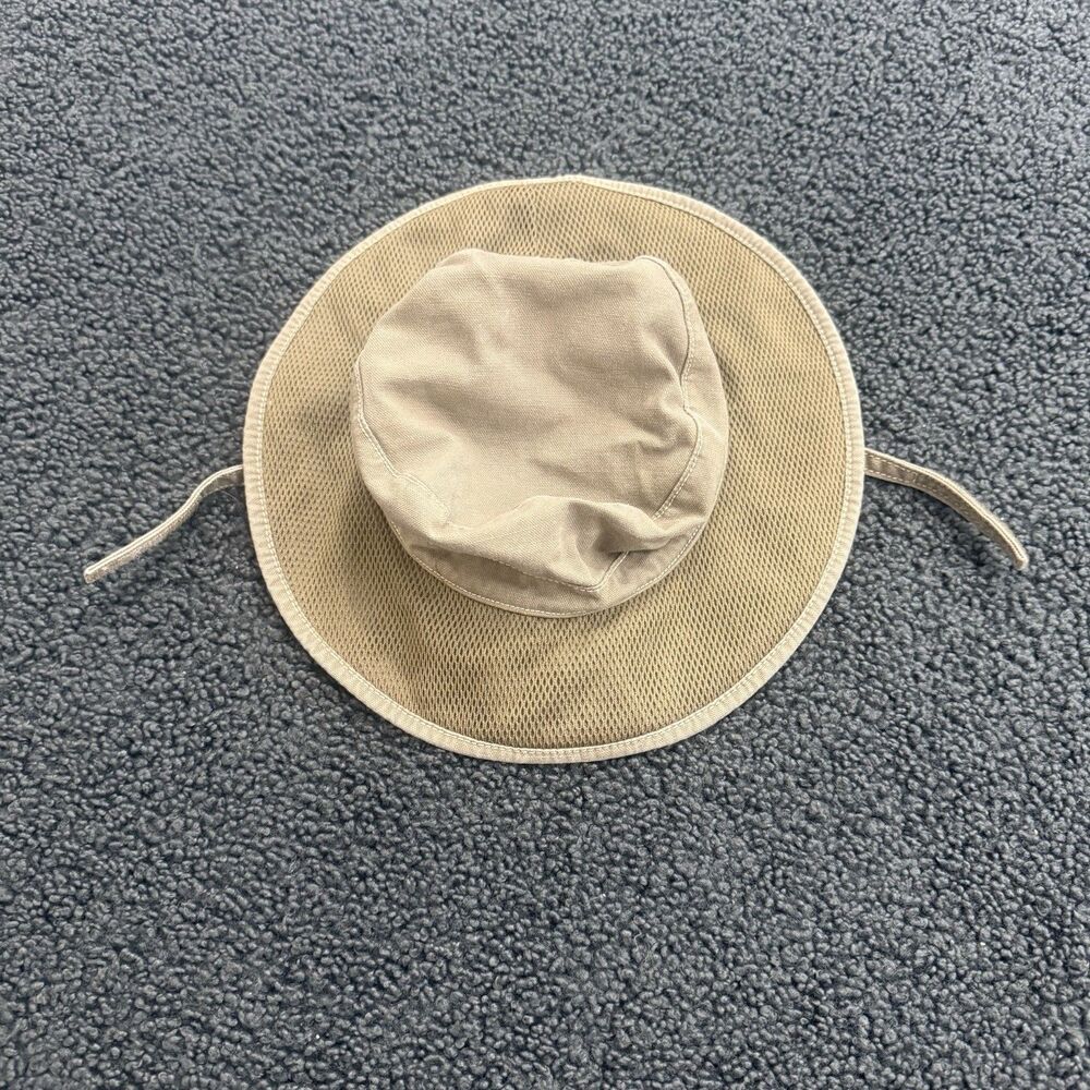 VTG Gymboree Boy Khaki Sun Bucket Hat with Chin Strap Size 3-4